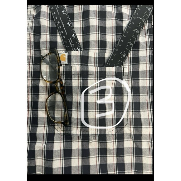Carhartt Relaxed Fit Short Sleeve Button Down Plaid Shirt Men's Size 2XL - Picture 7 of 16